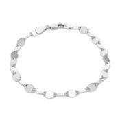 Ladys fancy flat sterling silver bracelet 38885 image