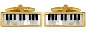 Mother of Pearl &amp; Onyx Piano cufflinks 7118 image
