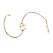 Gold toned silver double chain bracelet 38918 image