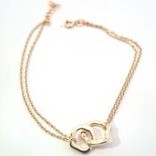 Gold toned silver ladys organic bracelet 38915 image