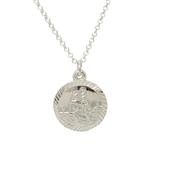 Round 16mm Silver St. Chrsitopher medal 10381