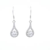 Sterling silver CZ earrings 36927 image