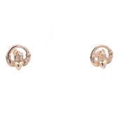 Gold Claddagh stud earrings 38767 image