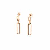Gold toned silver drop Paper link earrings 38922 image