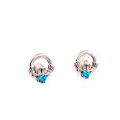 December Claddagh Birthstone Stud earrings 37739 image