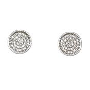 Silver disc studs set with CZ 38696 image
