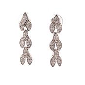 Silver marquise drop earrings 38739 image