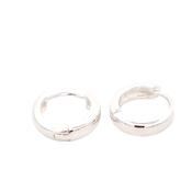 Silver Huggy domed earrings 37889