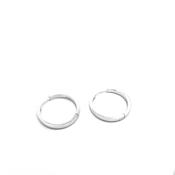 18mm polished plain Huggy earrings 38939 image