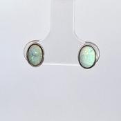 Oval cabochon Opal earrings 38686 image