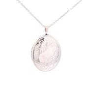 Oval two picture locket on 18" chain 34731 image