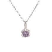 Amethyst Purple CZ floral pendant 38724 image
