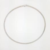 Omega choker necklace in sterling silver 18" 33602 image
