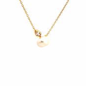 Gold toned silver Cultured Pearl pendant 38935 image