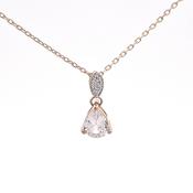 Gold CZ pear drop pendant 38771 image