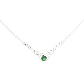 Emerald Green CZ silver Celtic pendant 38757 image