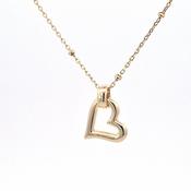 Gold toned silver Heaat pendant 38920 image