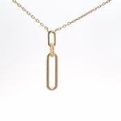 Gold toned silver Paper link pendant 38921 image