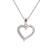 CZ set open Heart pendant 37287