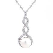 CZ &amp; Cultured Pearl pendant 36945