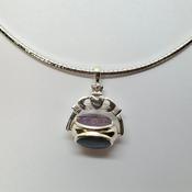 Sterling silver large 3 sided Claddagh Fob pendant 37899