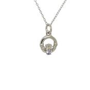 Small Claddagh June birthstone pendant 38793 image