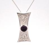 Silver Celtic Amethyst set pendant 38740 image