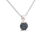 Large Black CZ bar set pendant 38704 image