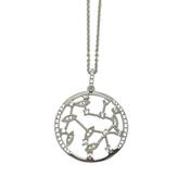 CZ Circle open pendant 36144
