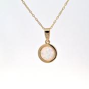 Gold Toned created Opal pendant 38687 image