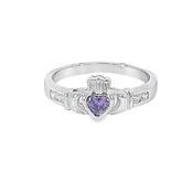 June Claddagh Birthstone ring 37126
