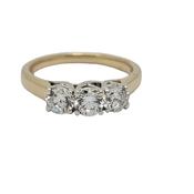 Gold Trilogy CZ Promise ring 38137