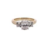 Gold Oval and Round CZ promise ring 37990 image
