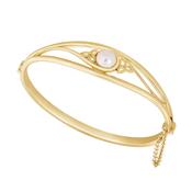 Gold Plated Celtic &amp; Pearl Bangle 38953 image