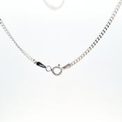 Sterling silver filed curb link, 1.75mm width chain with strength, suitable for pendants and medals, etc. 27538 image