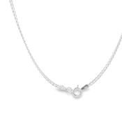 Sterling silver 20"/51cm Diamond cut curb link chain 27555