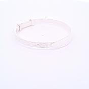 Sterling silver expanding engraved pattern ID Christening bangle 33706