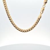 Gold toned sterling silver gents Cuban chain 36665 image