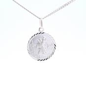16mm St. Christopher medal diamond cut edging 35132