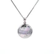 Sterling silver round 2 picture locket 36710 image