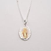 Sterling silver two tone small Miraculous medal 38907 image
