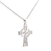 Silver Celtic cross and chain 38748 image
