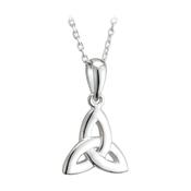 Sterling silver mini Celtic Trinity knot pendant on 18"/46cm chain 25909