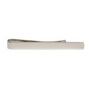 Plain polished rhodium tie slide 459