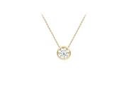 9ct gold 7mm CZ Slider adjustable necklace 36267