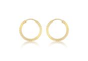 9ct gold faceted hinged sleepers 34741