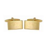 Rectangular Plain yellow gold toned cufflinks 7170
