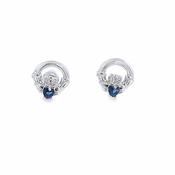 Claddagh September Birthstone Studs 35202 image