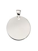 9ct white gold polished 11mm round disc 35686