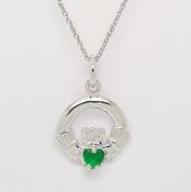 May Birthstone Claddagh pendant 35170 image
